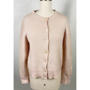 Vintage New York and Company Wool Blend Pink Grannycore Cardigan 80s Feminine